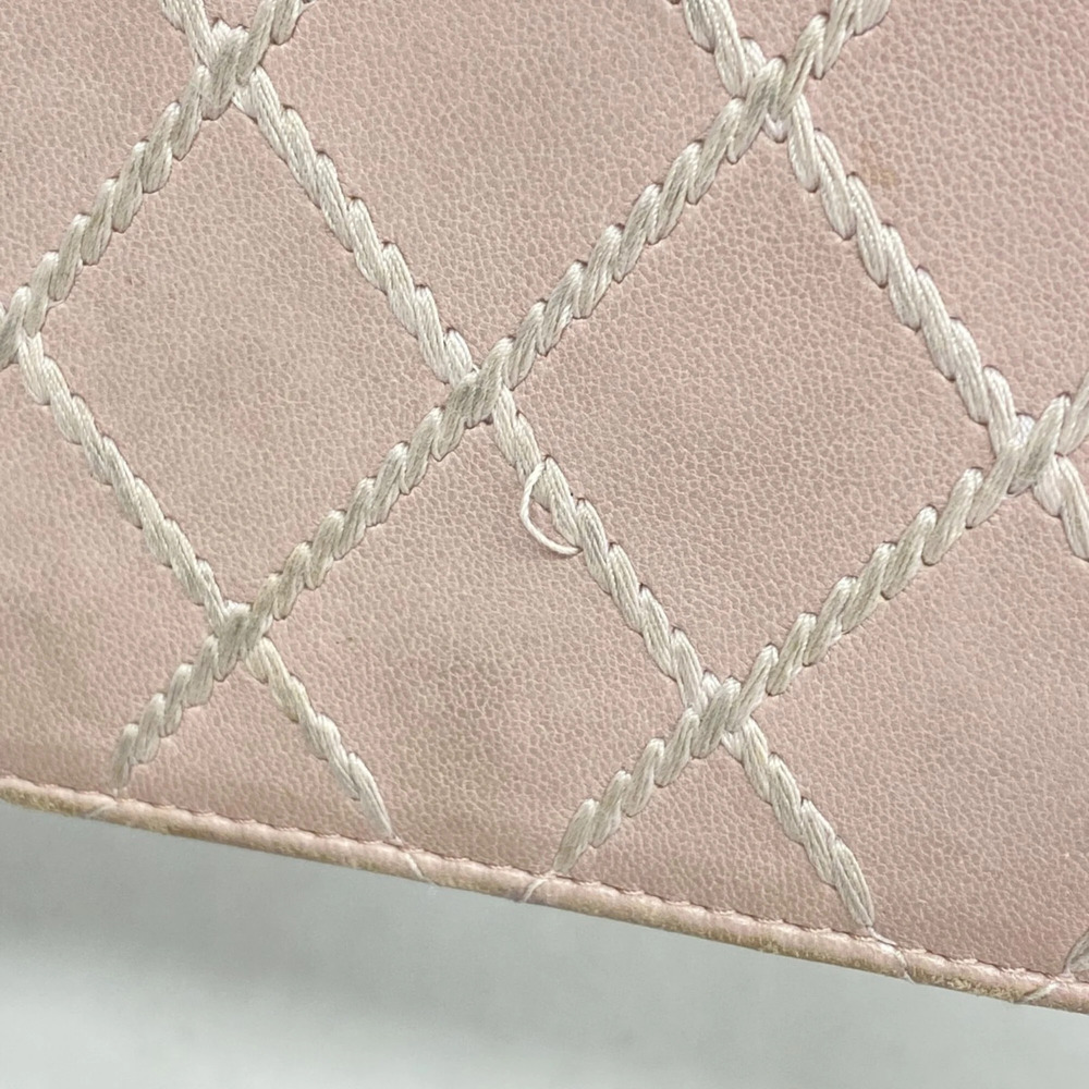 CHANEL Pink Lambskin Leather Wallet - Picture 7 of 9